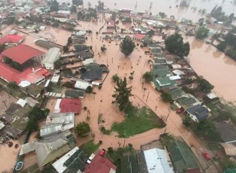 Licantén inundado